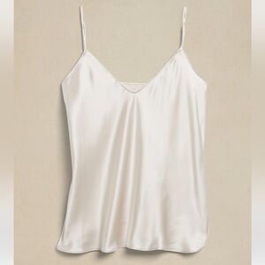 Banana republic 100% silk BLISS SILK CAMISOLE white small